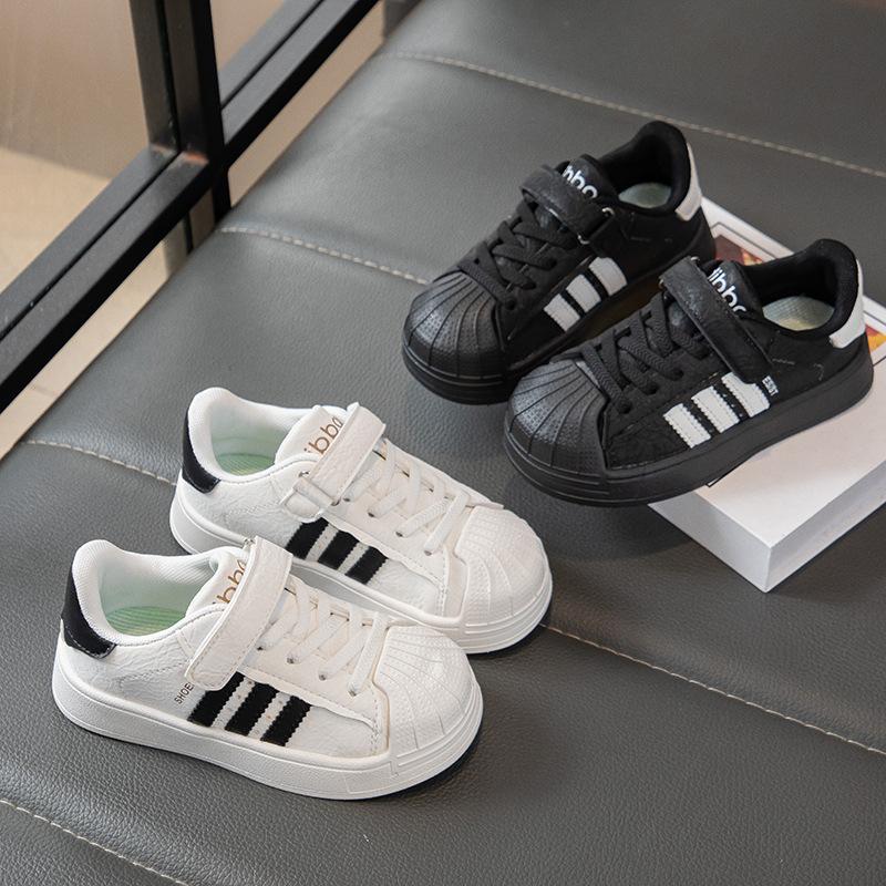 Korean Version of Children's Casual Board Shoes 2025 Autumn New Boys and Girls Shell Head Sneakers Baby Soft-soled Shoes Tide