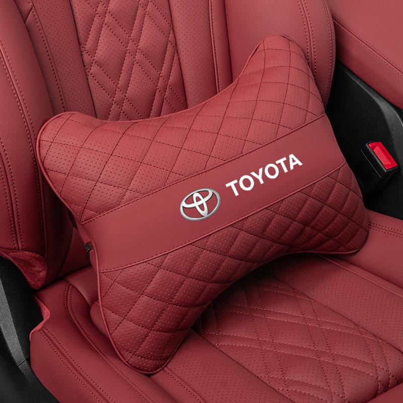 Car Seat Headrest Neck Pillow Lumbar Waist Support Cushion For Toyota Corolla Yaris Prius CHR Camry Auris Prado RAV4 Hilux Aygo