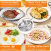 3-layer Stainless Steel Hammered Frying Pan Pro with Lid Professional Chef's Pan with Ergonomic Handles Suitable for All Stove