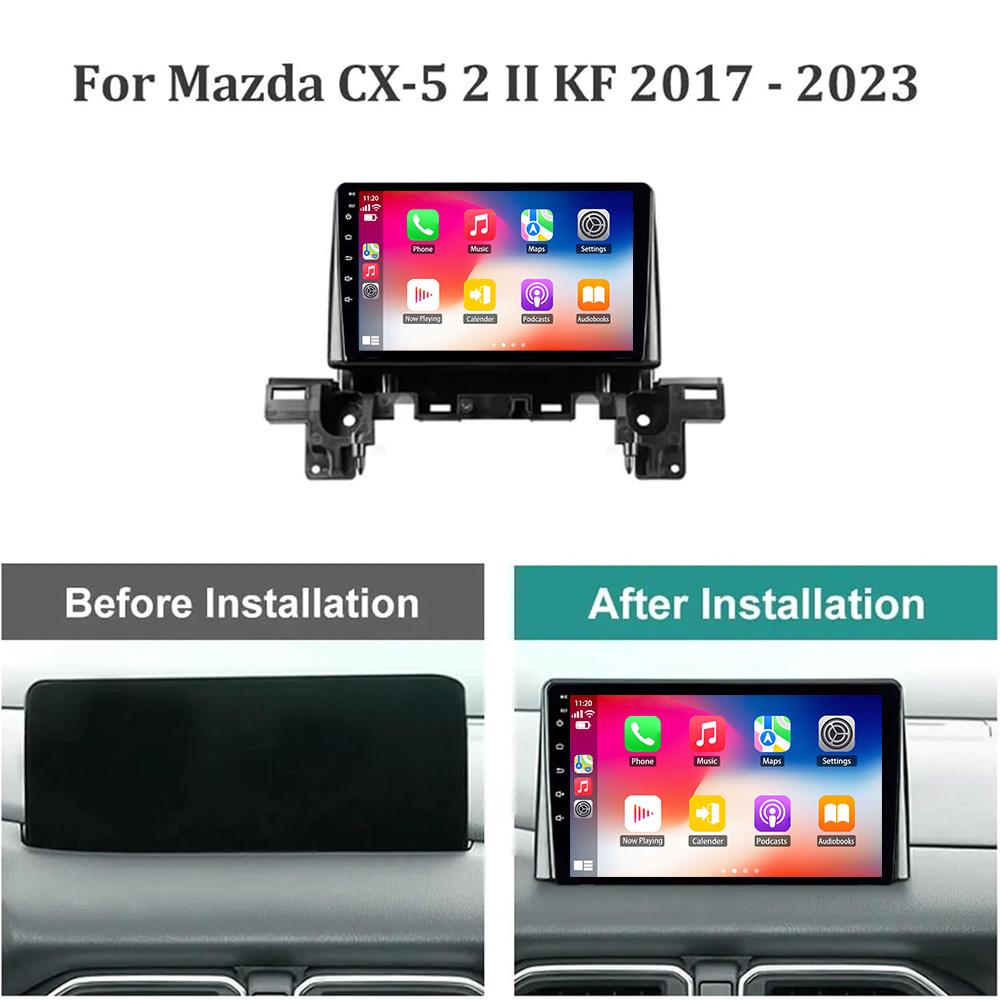 Autoradio Multimedia Navigation Android Wireless Carplay Für Mazda CX5 CX-5 2 II KF 2017 - 2023 GPS WiFi Bildschirm Stereo