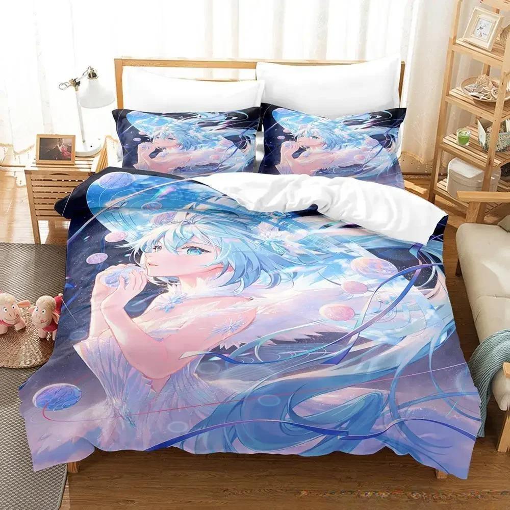 Povlečení Idol Singer Jednolůžkové Dvoulůžkové Plné Queen King Size Ložní souprava Pro dospělé Dětská ložnice Sady povlečení s 3D potiskem Anime Love Live!