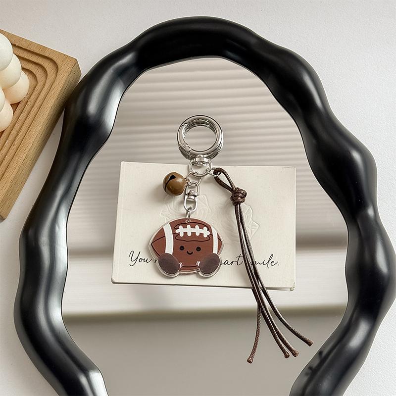  Bag Charms Q-Version Cartoon Table Tennis Badminton Football Keychain Handbag Pendant Creative Backpack Decoration Gifts