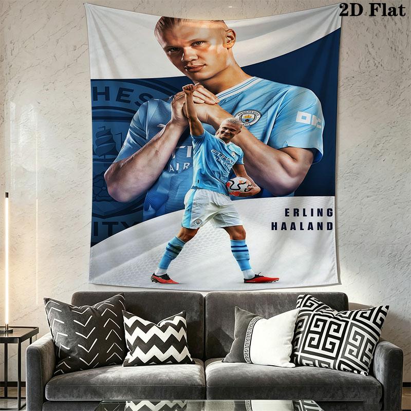 Erling Braut Haaland Wall Hanging Printed Fabric Blanket Decorative Tapestries for Bedroom Living Room Home Decor