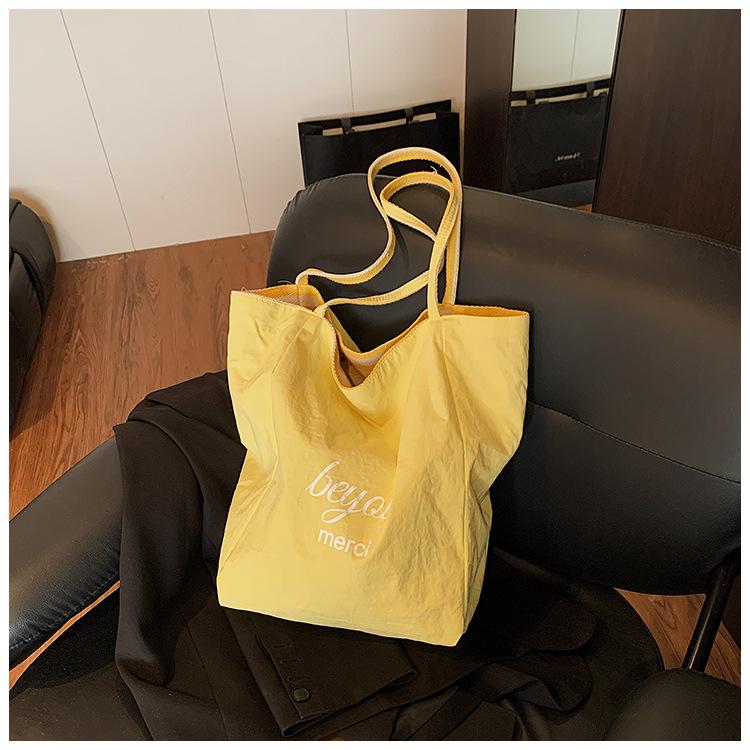 Doppelseitige gestreifte Canvas-Tasche für Damen mit großem Fassungsvermögen, lässige Tragetasche, Studenten-Freizeit-Einkaufstasche