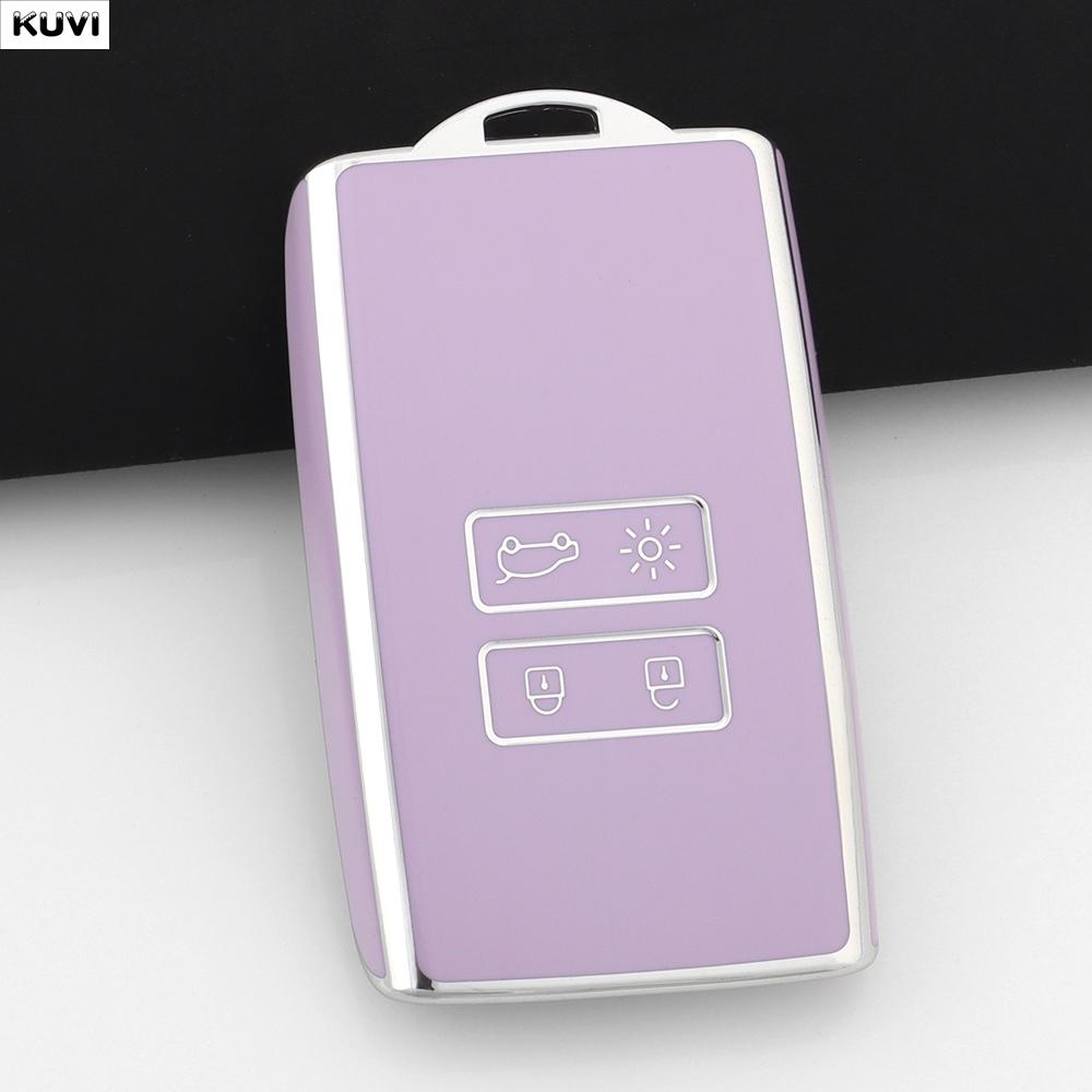 Soft TPU Shell Fob Holder Car Key Case Cover For Renault Espace 5 Kadjar Koleos Captur Megane 4 Talisman Arkana Dacia Sandero
