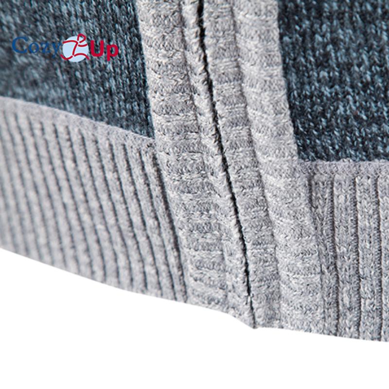 Útulný svetr s límečkem na podzim a zimu zahuštěný sametovým svetrem