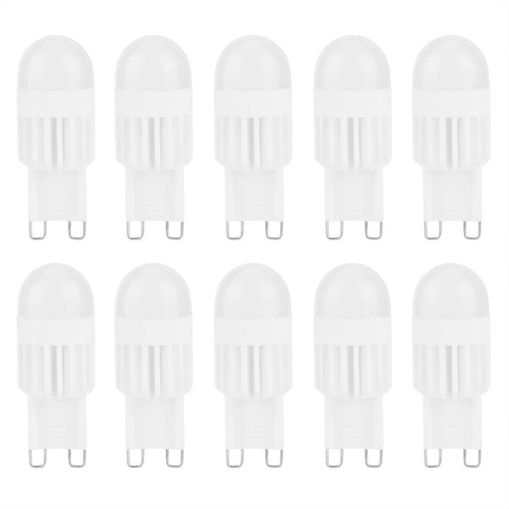 10Pcs G9 Bulbs 3W 5LED Bi Pin Light Source for Chandelier Ceiling Light Warm White 110V