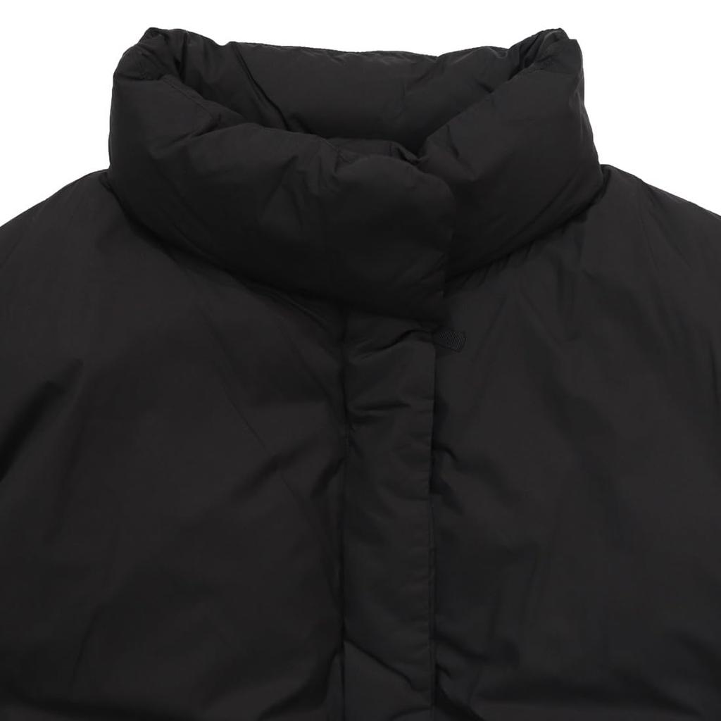 NANGA STAND COLLAR DOWN JACKET W (WOMEN) Stand Collar Down Jacket, Women's Outerwear, Nylon, Outdoor (JP, Alphabet, L, Black)