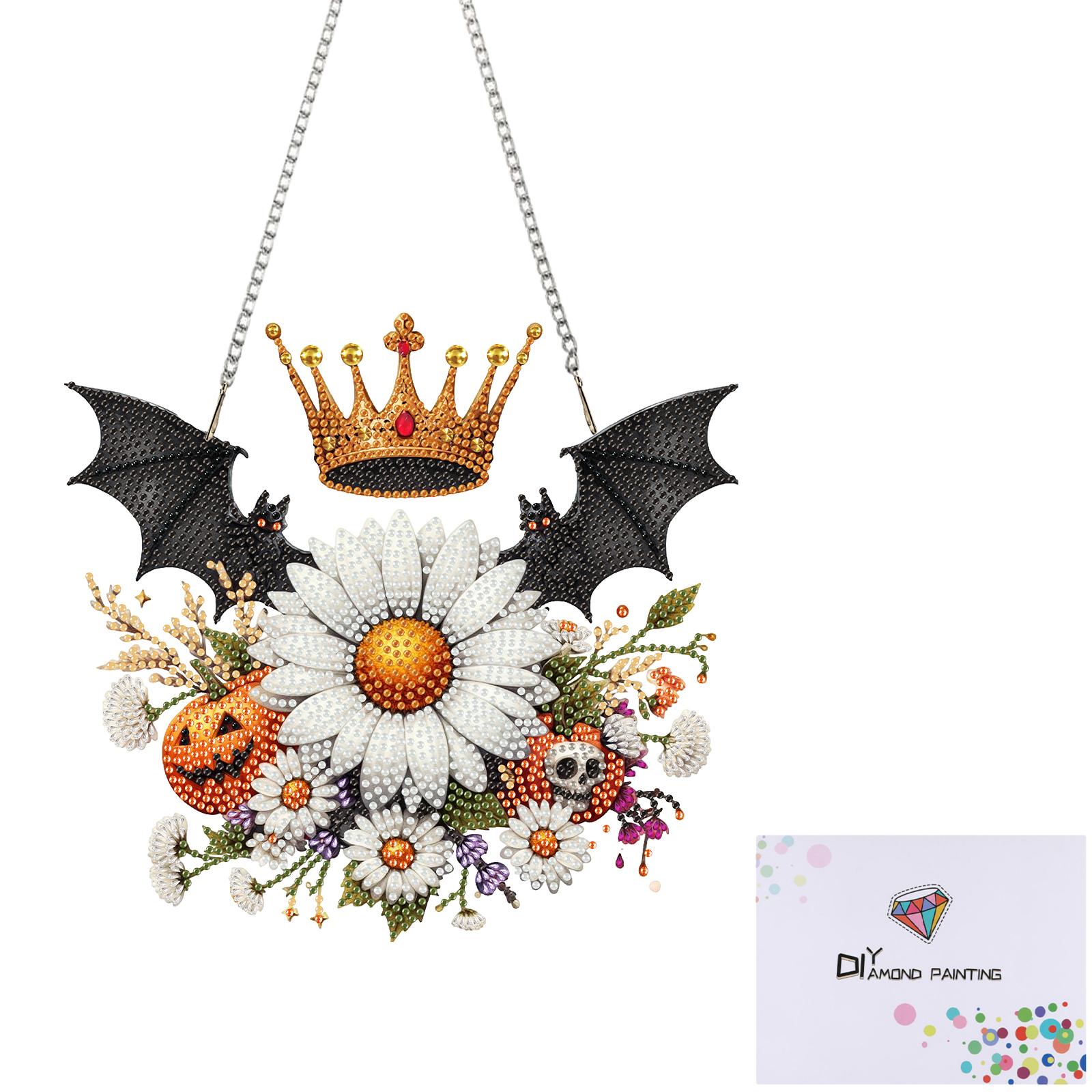 

2D Flat Acrylic DIY Rhinestone Diamond Art Window Pendants Special Shape Diamond Painting Set Window Hanging Art for Home Decor