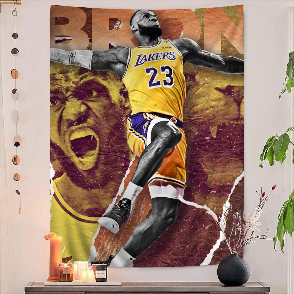 POP Basketball Player L-LeBron- James Basketball Printed Large Wall Tapestry Indian Buddha Decoration Bohemian Hippie Art Decor