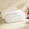 Large Transparent Mesh Makeup Bag | Minimalist Toiletry & Cosmetic Organizer | Custom Logo Option