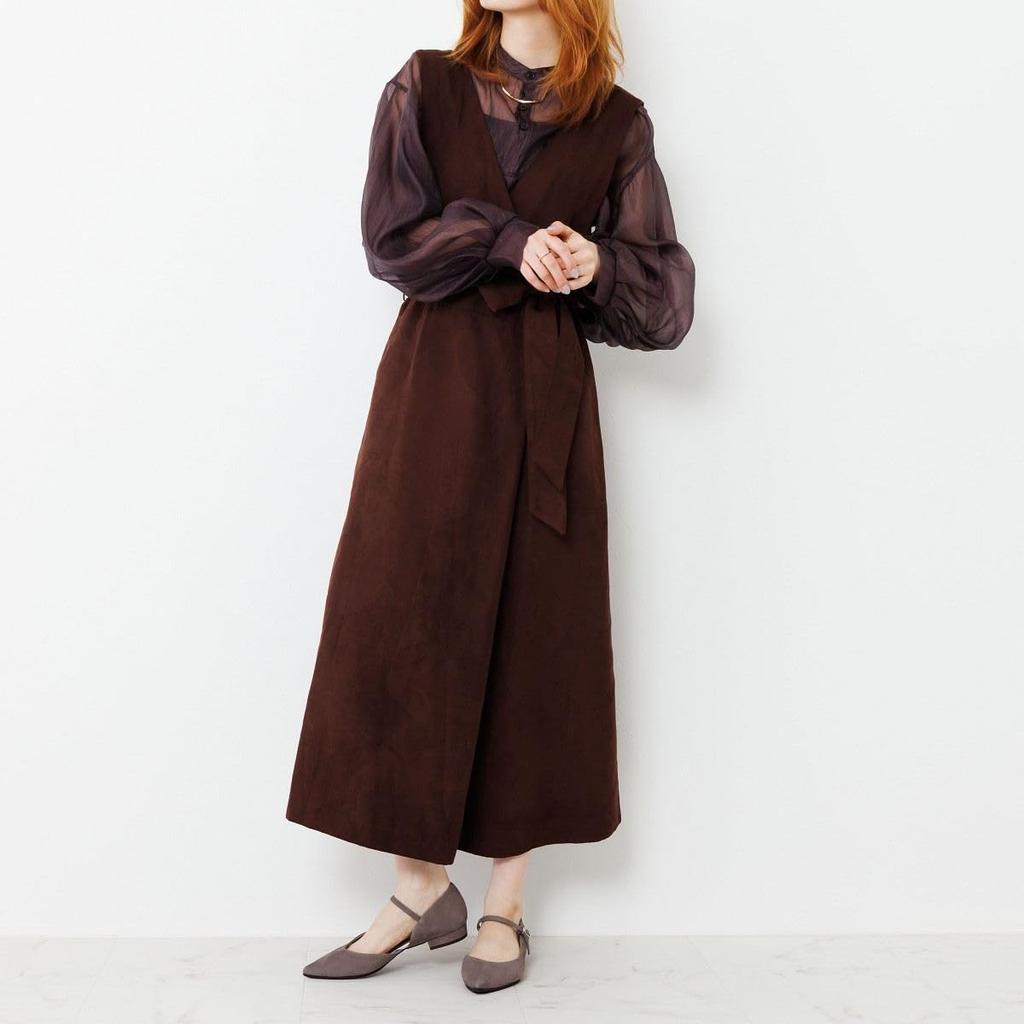 HIMIKO pointed-toe flat pumps with straps, side-open Mary Jane style, 651301, gray, size 235.