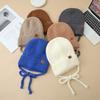 Retro Leather Knitted Hat Big Head Fence Wool Hat Autumn and Winter Outdoor Casual Warm Hat Korean Versatile Hat