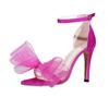 Fashion Women Summer Sexy Trend Peep Toe Heeled Sandals Women Dress Shoes Fashion Butterfly-knot Sandals 2024 New Summer Shoes for Women