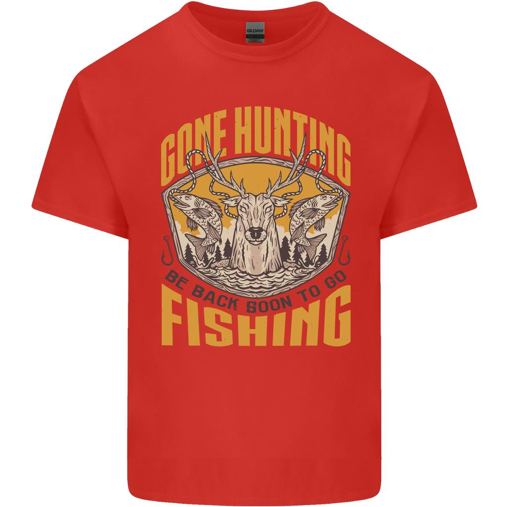 Gone Hunting Then Fishing Funny Hunter Unisexs Light Cotton TShirt