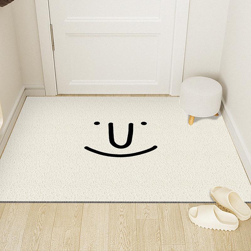 Cartoon Cute Funny Expression Household Entrance Door Floor Mat Non-Slip Can Be Cut And Rubbed Soil Door Floor Mat