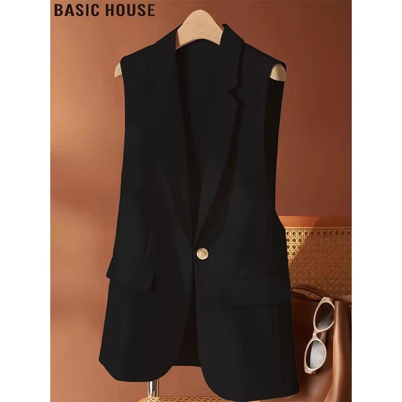 Basic House Women s British Style V-Neck Suit Vest