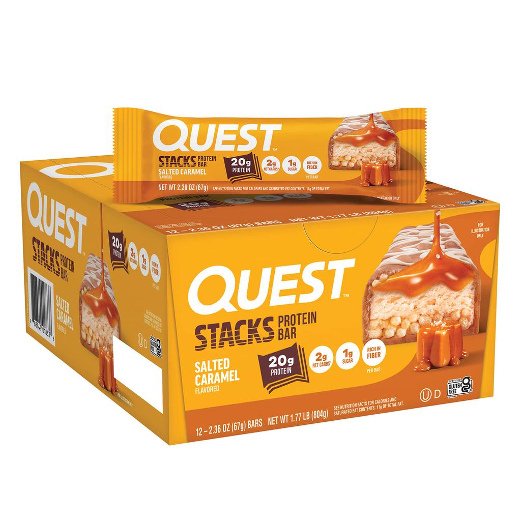 Quest Nutrition Stags, Protein Bars, Salted Caramel, 12 Bars, 67g Each (2.36oz)