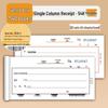 Qinglian D Series 54K Universal Carbon-Paper Receipt Book: Two-Part/Three-Part Forms with Single Column.