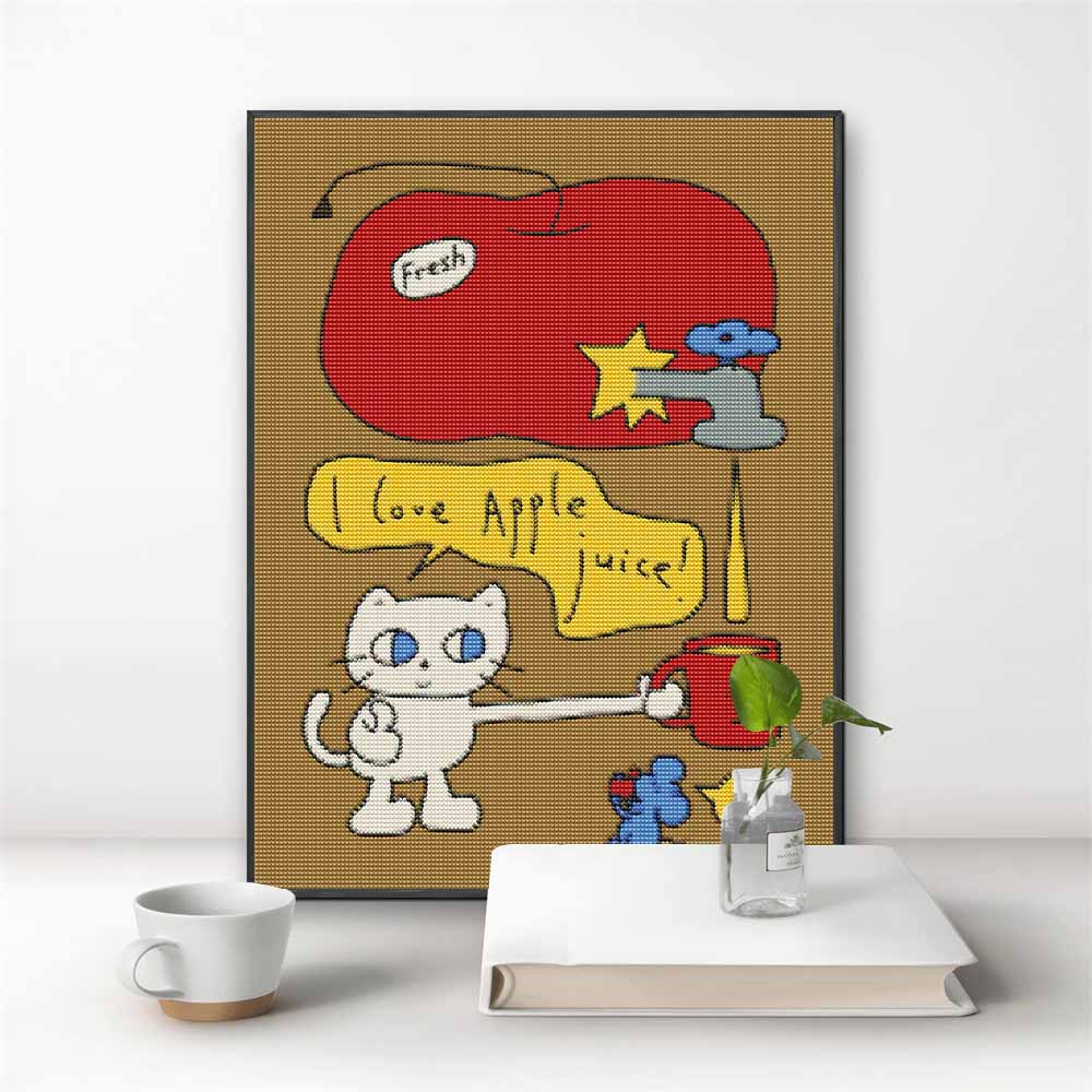 5D Diamond Painting Kits CartoonCat Full Round Drill Crystal Rhinestone DIY Art Craft Home Wall Decor Decoration Gift