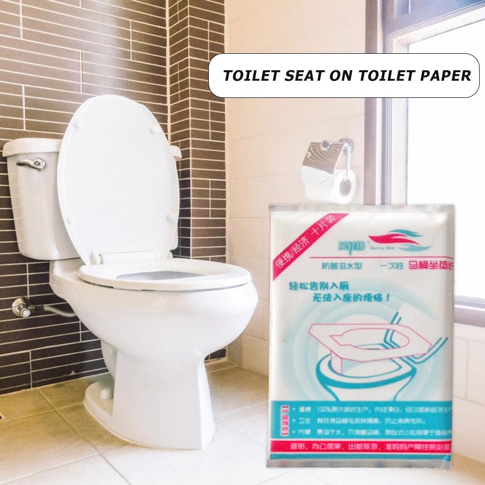 Outdoor Travel Disposable Toilet Seat Cover Mat 10pcs Bathroom Toilet Paper Pad