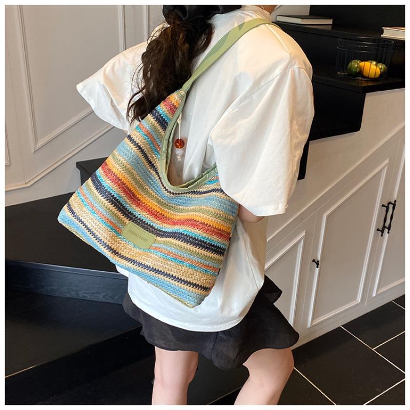 Bohemian woven straw bag women's large-capacity new summer shoulder seaside vacation beach bag