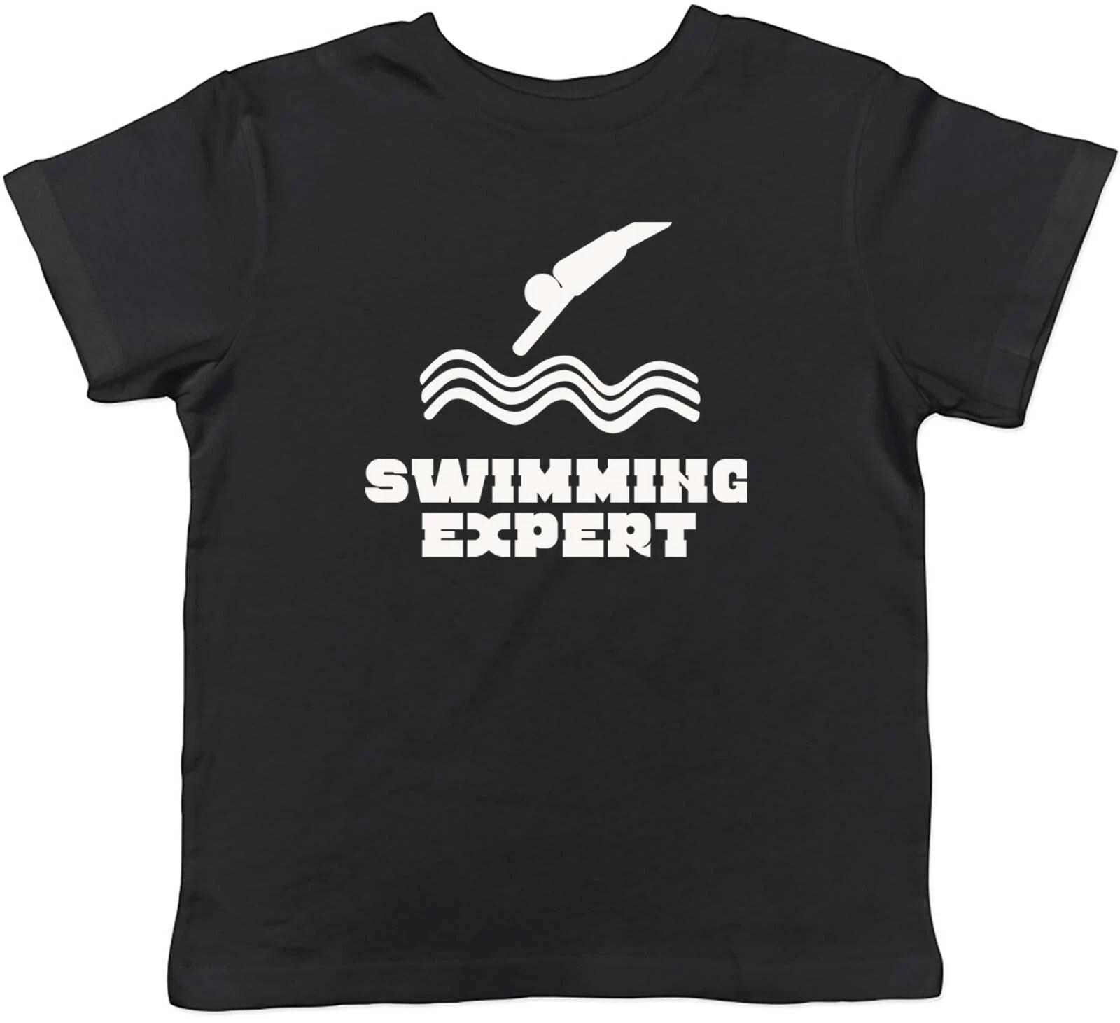 Swimming Expert Childrens Kids T-Shirt Boys Girls 160