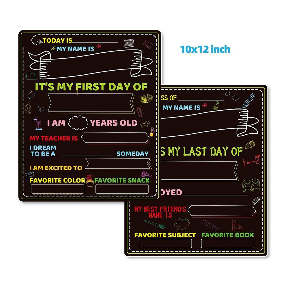 

Классная доска размером 10 x 12 дюймов, двусторонняя вывеска «Первый день в школе» School Board School
