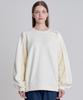 Zensai Crinkle Combination Sweatshirt Ivory