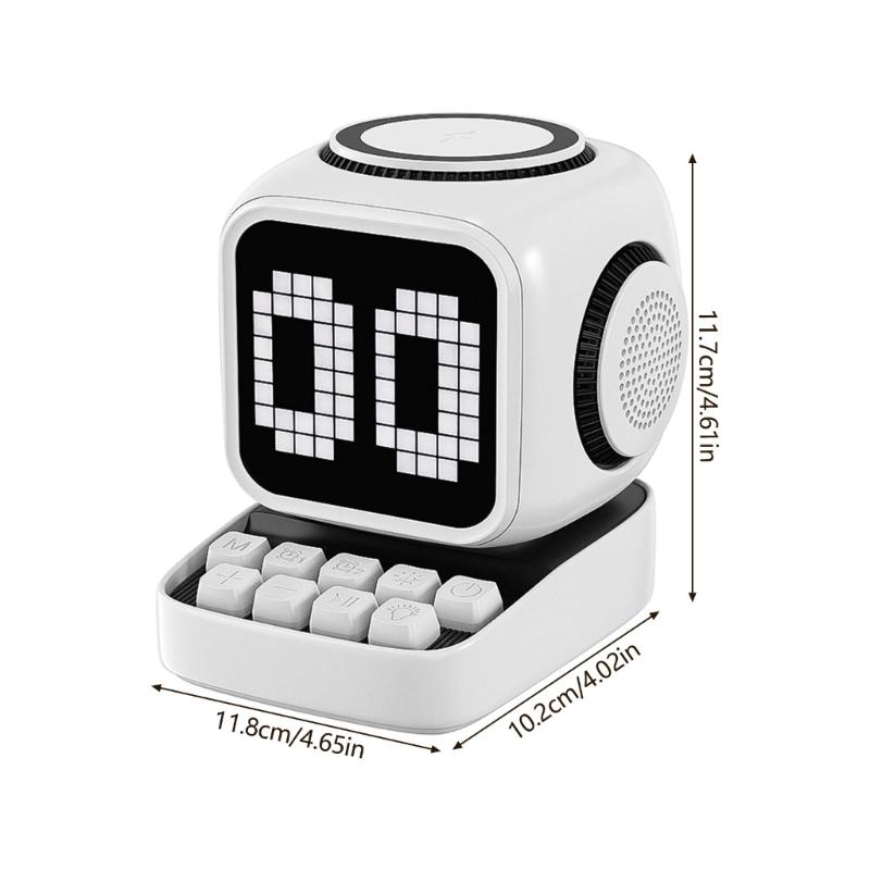 Bluetooth-compatible Speaker With 15W Magnetics Fast Chargers Touch Sensitive Rhythm Lights And Programmable Double Alar