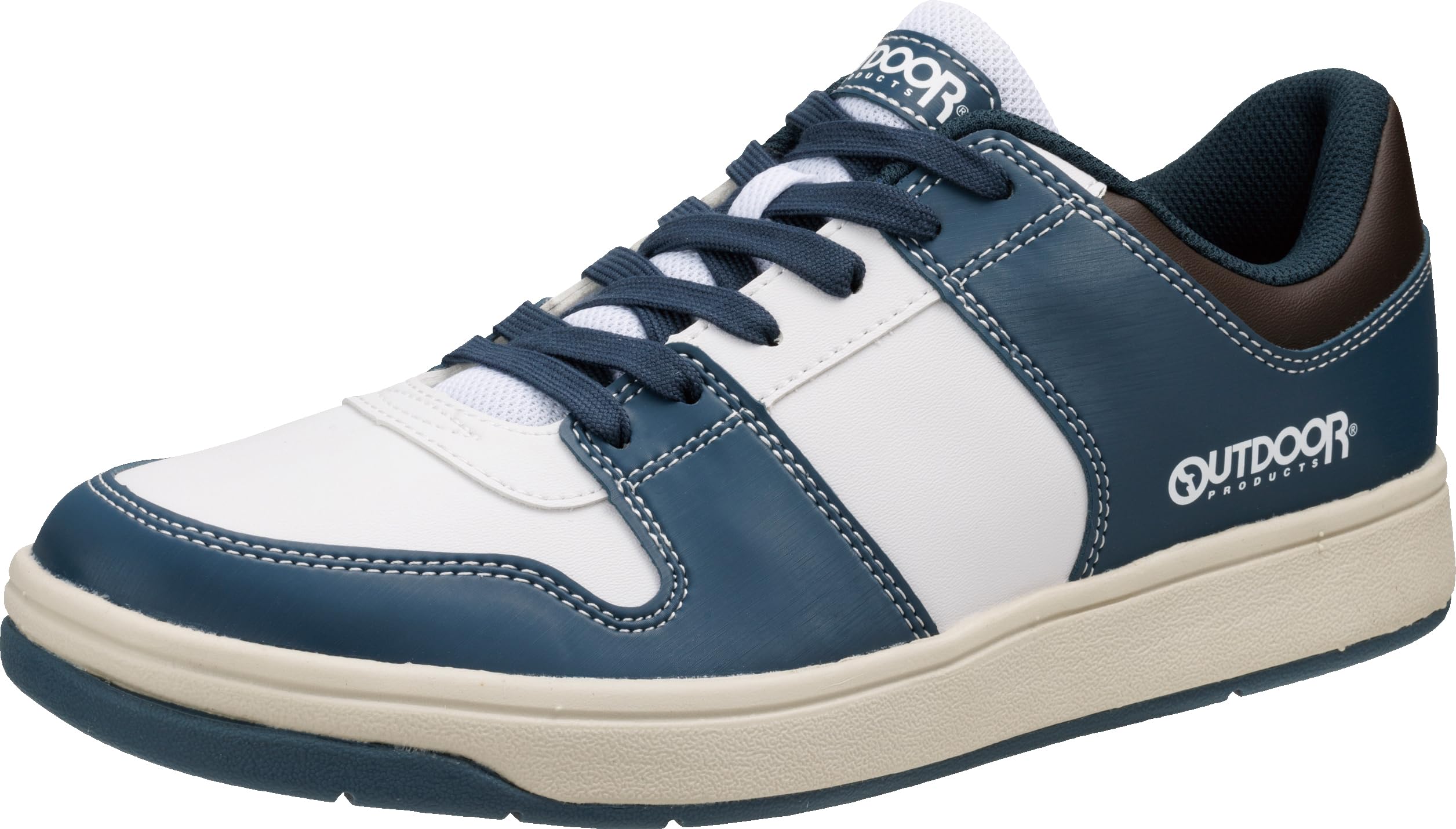 

Asahi ODP M702 Casual Synthetic Leather Sneakers, White/Brown, Size 26.5 cm, 3E