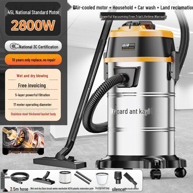 High-Power Household Vacuum Cleaner: Strong Suction for Car, Floor, Carpet, and Grout Cleaning