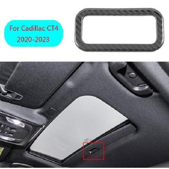 Для Cadillac CT4 2020-2024 Накладка-рамка для ручки люка и консоли из углеродного волокна