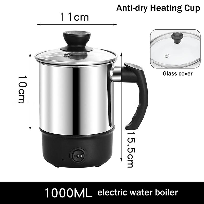 Mini Anti-Dry-Boil Electric Heating Cup 11/12/13/14Cm Portable Travel Electric Kettle Home Kettle Electric Cooker Kettle