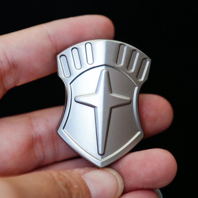 

Shield Magnetic Push Card Mechanical Slider Pushing Plate Haptic Coin Edc Metal Relieve Stress Relief Toy Decompression Fidget