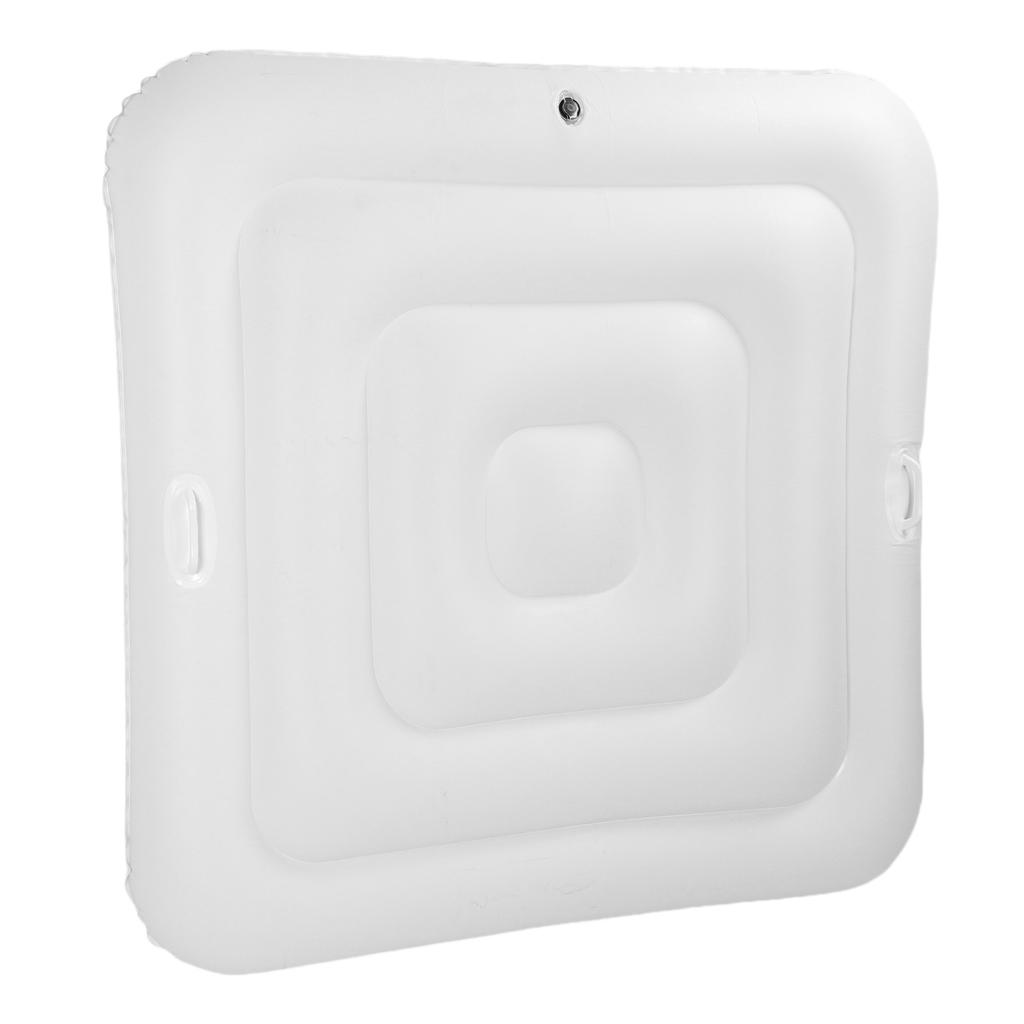 Copertura Gonfiabile per Piscina 130cm Copertura per Piscina Spa Esterna Antipolvere PVC Quadrata Protezione per Piscina