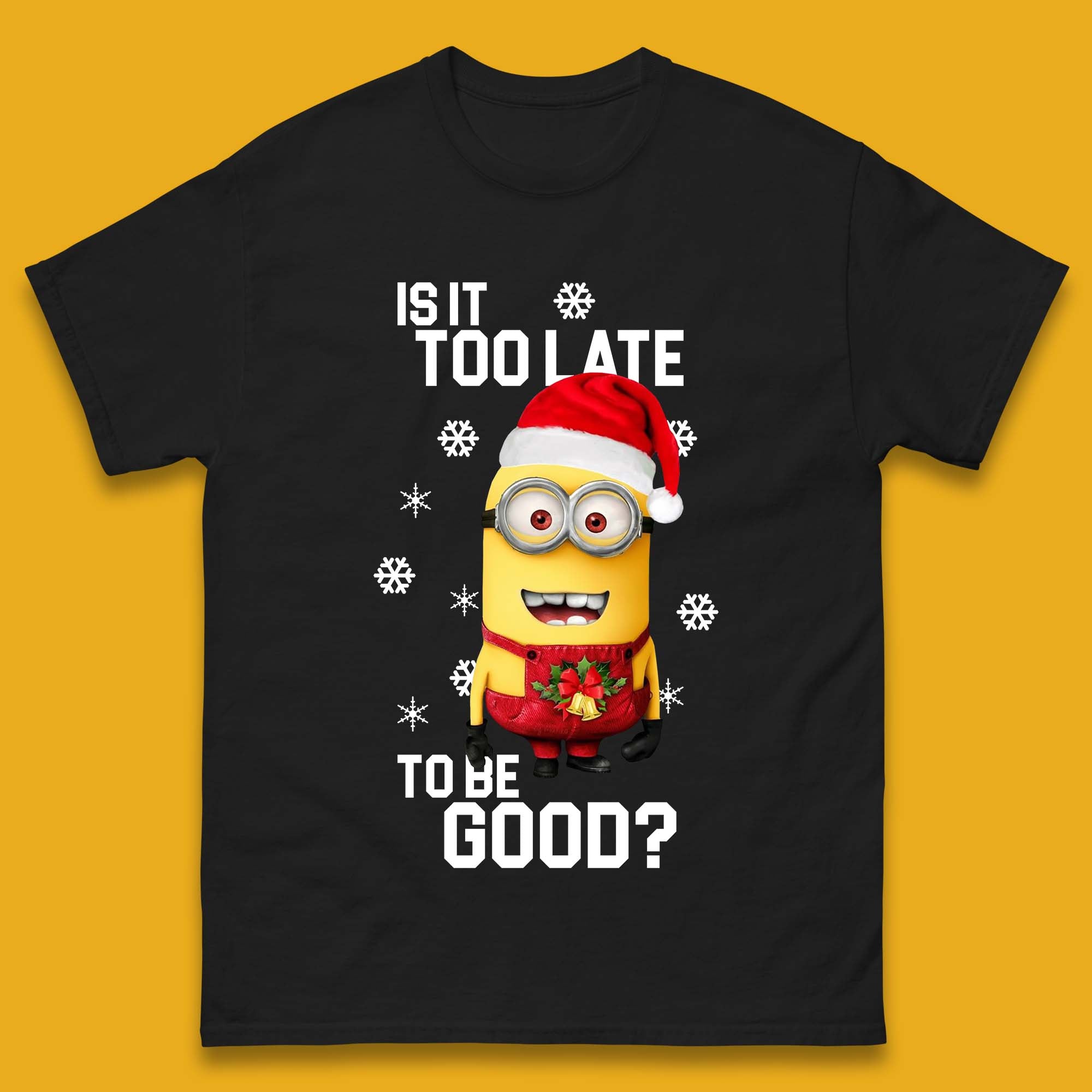 Minion Christmas Mens T-Shirt Womens Tops Tees 4XL