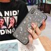 Mote Diamond Grid Glitter Finger Ring Brakett Hardt telefondeksel til iPhone Samsung Huawei Honor Xiaomi Redmi