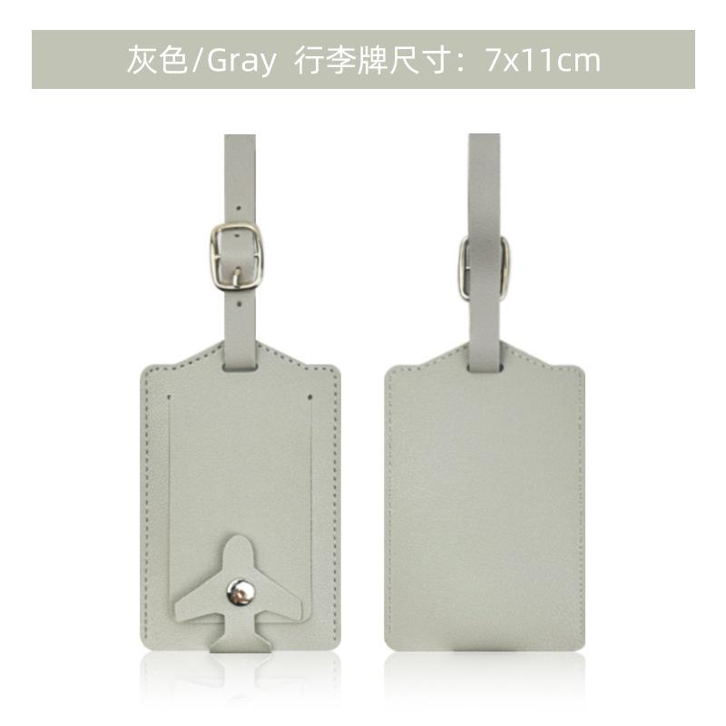Women Men PU Leather Luggage Tag Suitcase Portable Label Baggage Boarding Bag Tag Name ID Address Holder Travel Accessorie