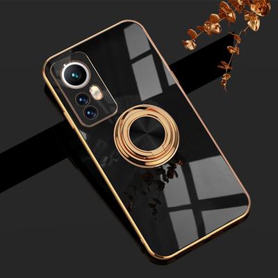 Pokovovanie Mäkké silikónové magnetické puzdro pre Xiaomi 12 Pro Lite 12X X 12S 11T Mi 10T 12Pro Mi12 Luxusný plný kryt s držiakom krúžku