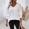 2024 Autumn/Winter Women's Casual Solid Color Warm Long Sleeve Loose T-shirt
