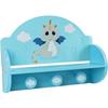 FUN HOUSE Léon le Dragon 713338 ETAGERE PORTEMANTEAU Dimensions : ± H. 33 x L. 46 x P. 15 cm pour enfant