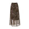T View Ethnic Flower Banding Skirt_V6B-Csk016