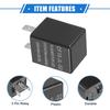 Electronic LED Flasher Relay Fix, CF15 JL02 Turn Signal Flashers Universal for Car Non-Polarity Normally Open ABS Black