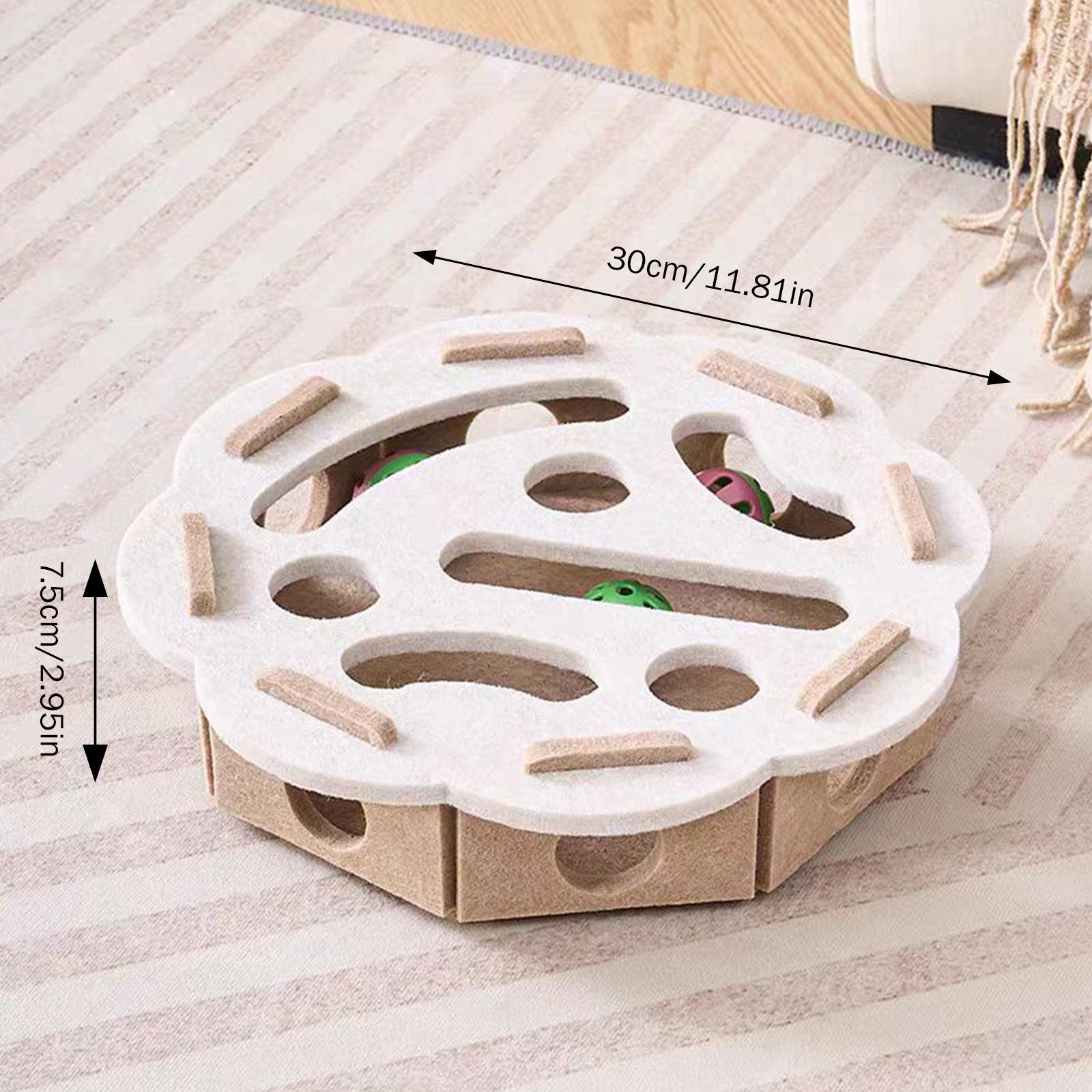 

Cat Enrichment Puzzle Maze Felt Box Toy for Boredom Relief Interactive Play for Indoor Cats Mental Stimulation Fun Game