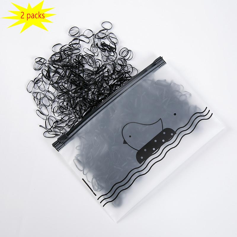 1000/2000pcs Colour Children Disposable Rubber Band Black Transparent High Elasticity No Harm to Hair Hair Accessories Headband