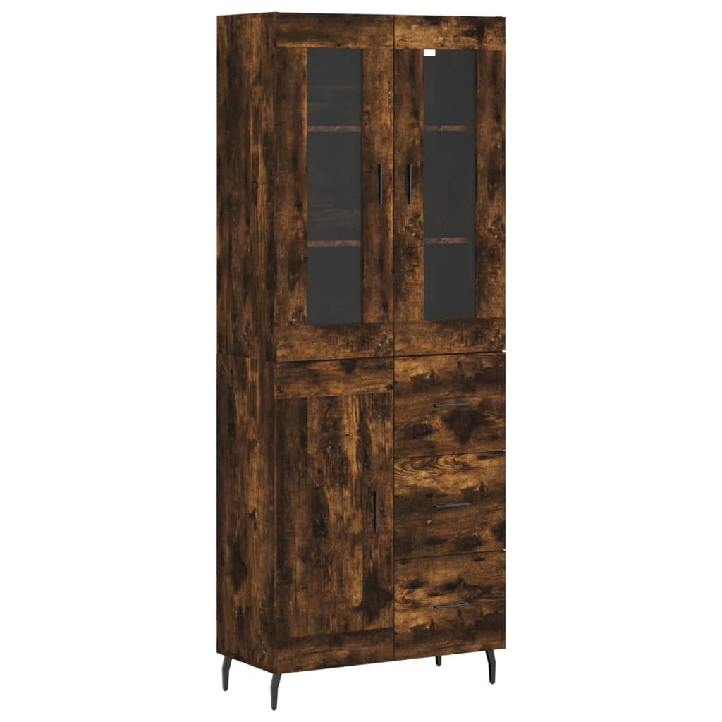 Highboard Smoked Oak 69.5 x 34 x 180 cm Wood Based Panel