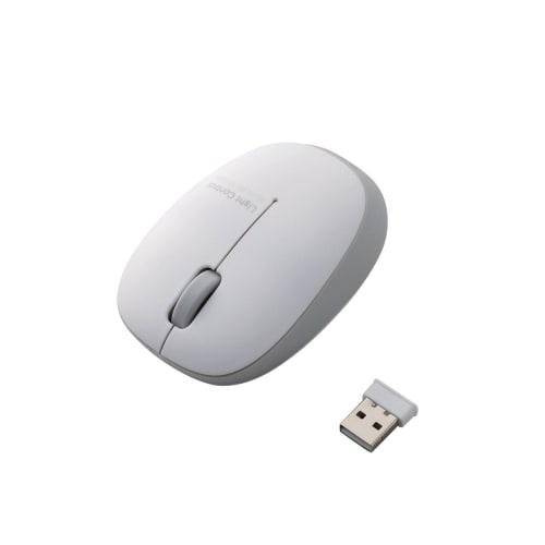 ELECOM Mouse Wireless (Receiver Included) S Size, Small, 3 Buttons, BlueLED, Fluffy, Light, Small, Lightweight, 50g, Silver M-BL20DBSV