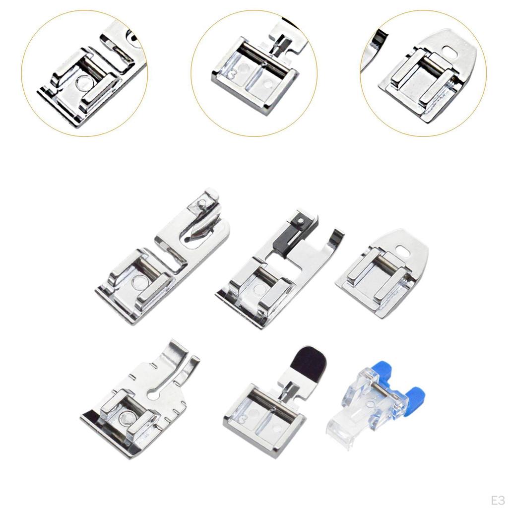 Home Sewing Machine Presser Feet Set Overlock Foot Edge Stitch Sturdy Accessories Metal