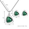 Popular alloy electroplating geometric cat's eye necklace earrings set women's, European and American bride earrings set jewelry N1191